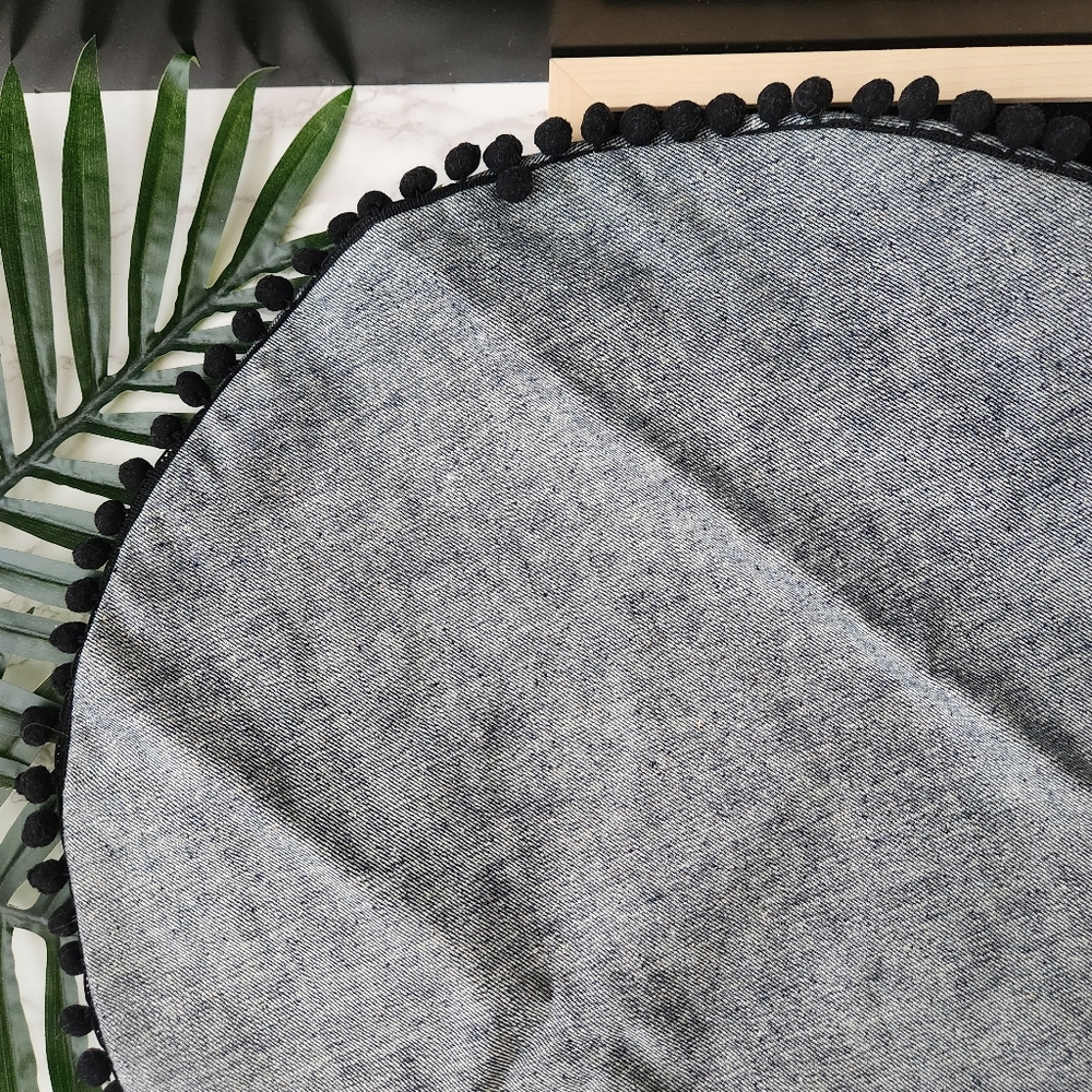 See Scout Sleep Handmade Island Round Denim Bed Cover - Picture 3 of 4